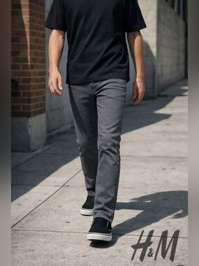 H&M Men's Slim Jeans in Charcoal